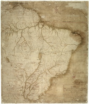 Mapa do Tratado de Tordesilhas (1494)